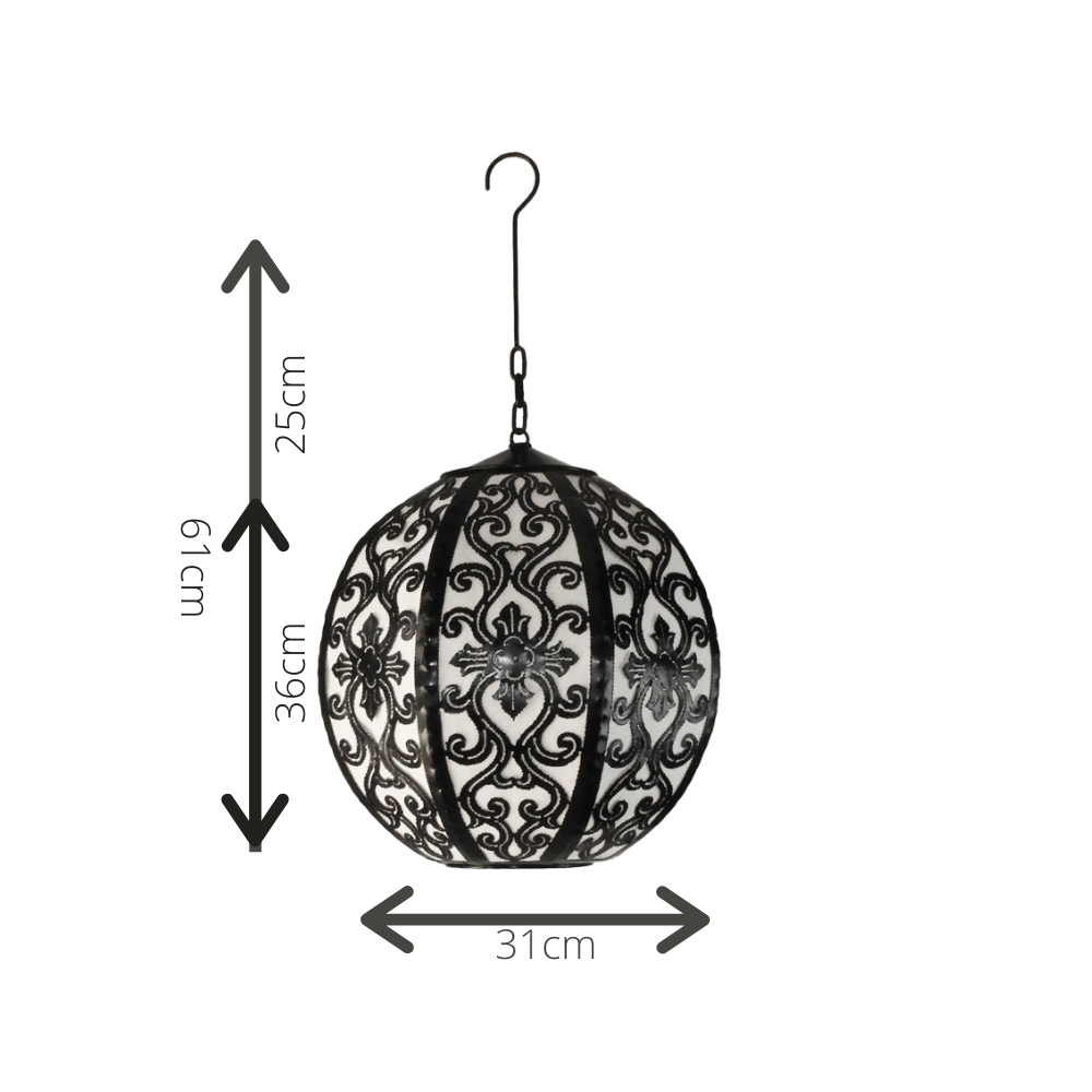 Moroccan Balloon Hanging Lantern (Medium)