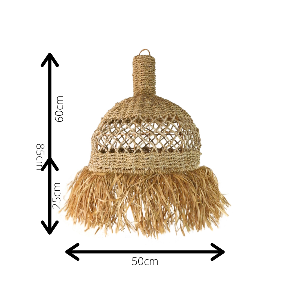 Zuri Fringed Seagrass Pendant Light Shade