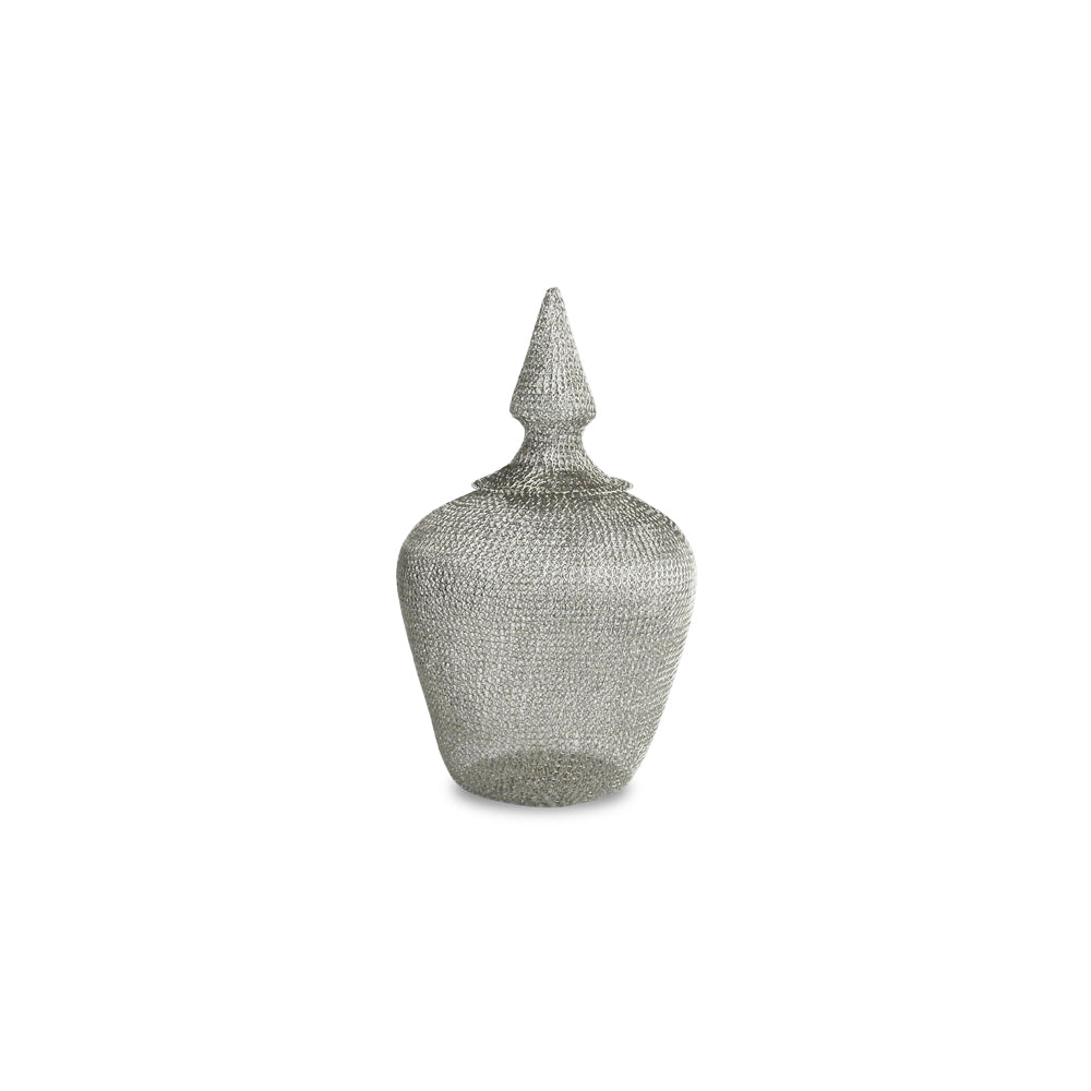 Silver Crochet Mee.ka Pot (Small)