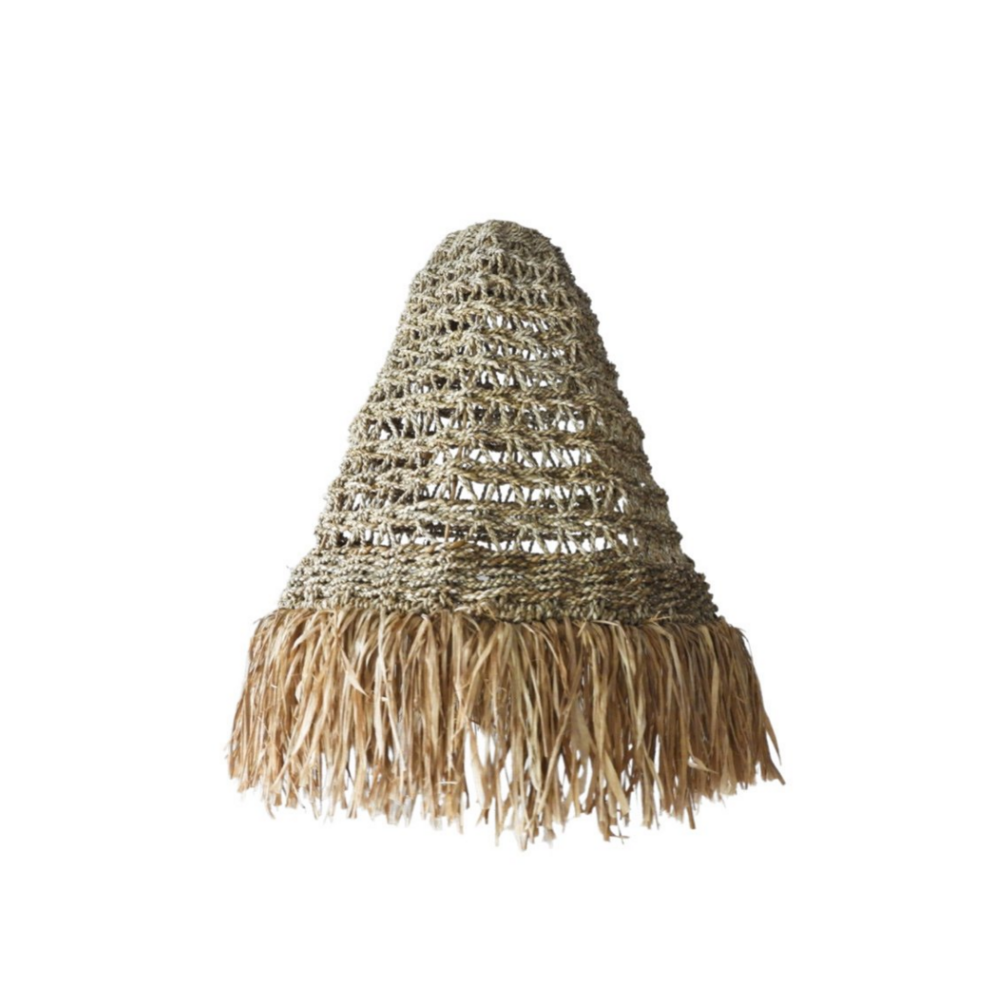 Imani Fringed Seagrass Pendant Light Shade Small