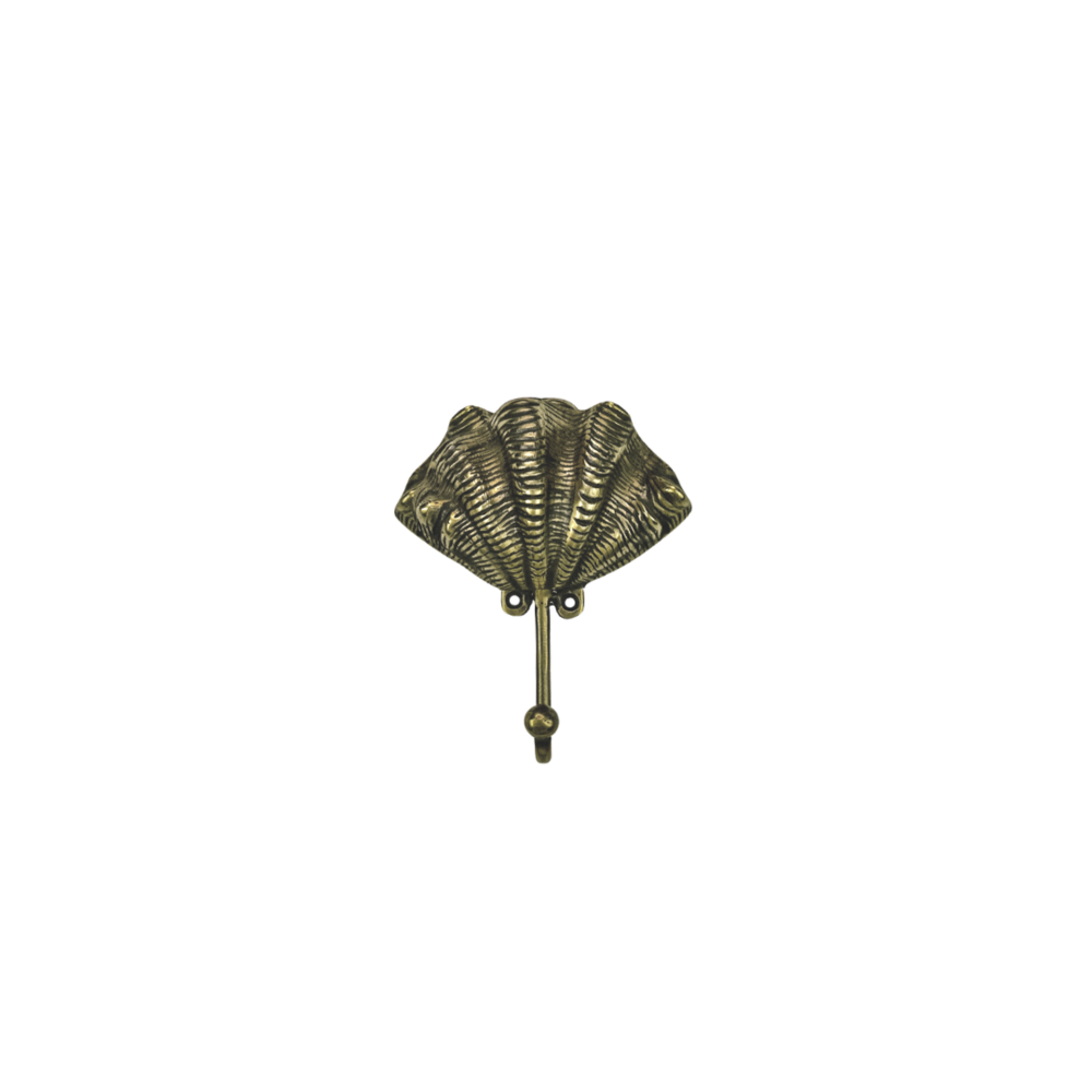 Brass Clam Shell Wall Hook