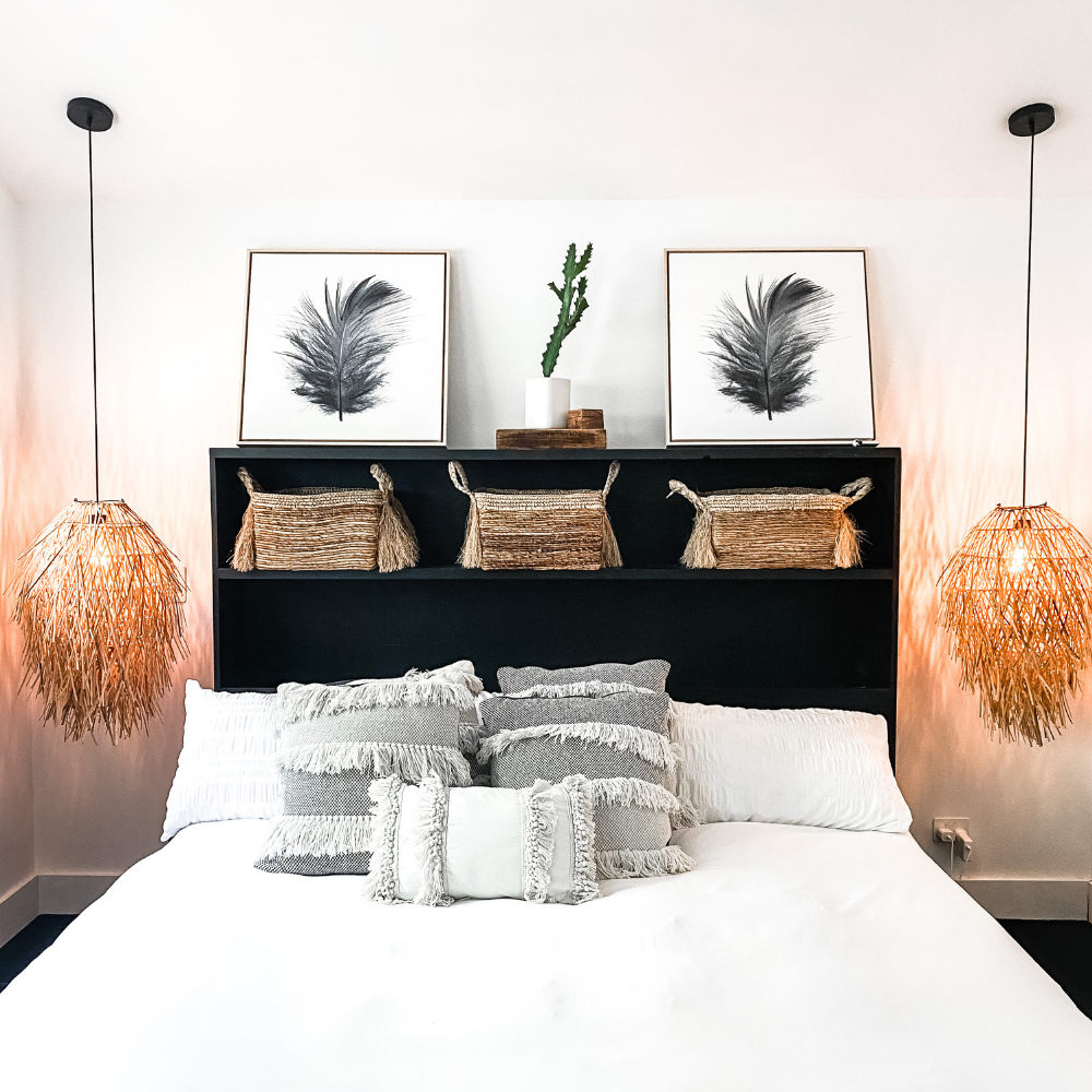 Wild Raffia Noosa Fringed Basket Large