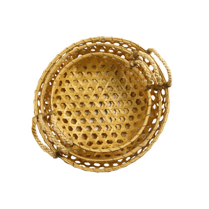 Set Of 3 Bamboo Airlie Baskets