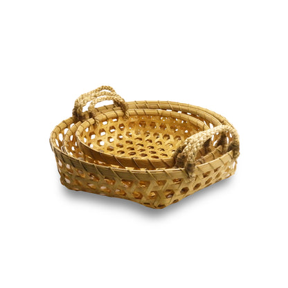 Set Of 3 Bamboo Airlie Baskets