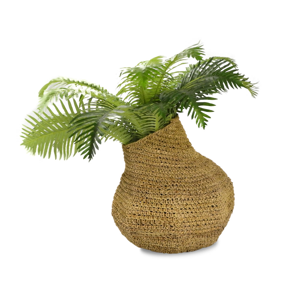 Natural Seagrass Woven Mission Pot