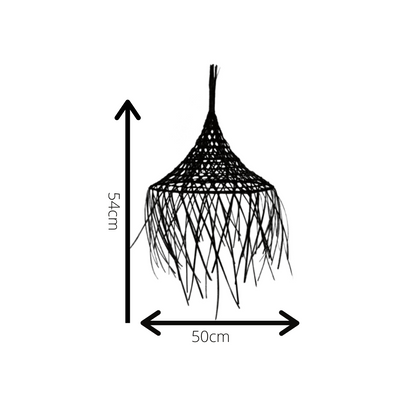 Mykonos Pendant Light Shade Medium Black 50cm