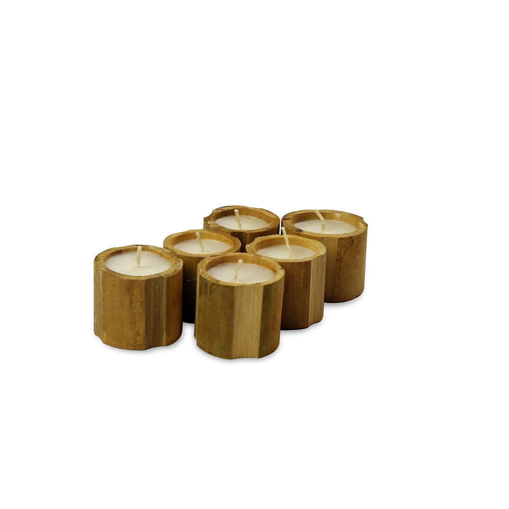 Single Bamboo Tea Light Candle