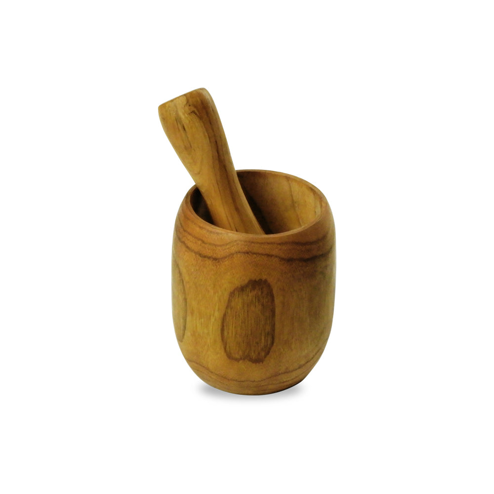 Natural Teak Mortar & Pestle 500ml