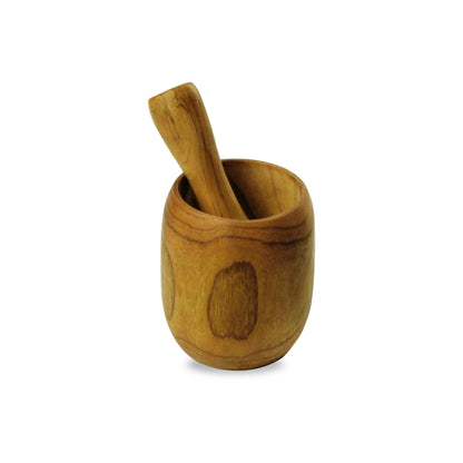Natural Teak Mortar & Pestle 500ml
