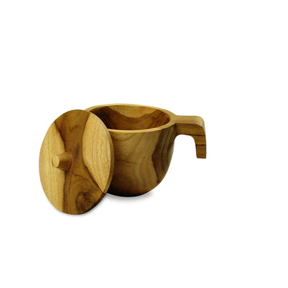 Natural Teak Tea & Coffee Mug With Lid