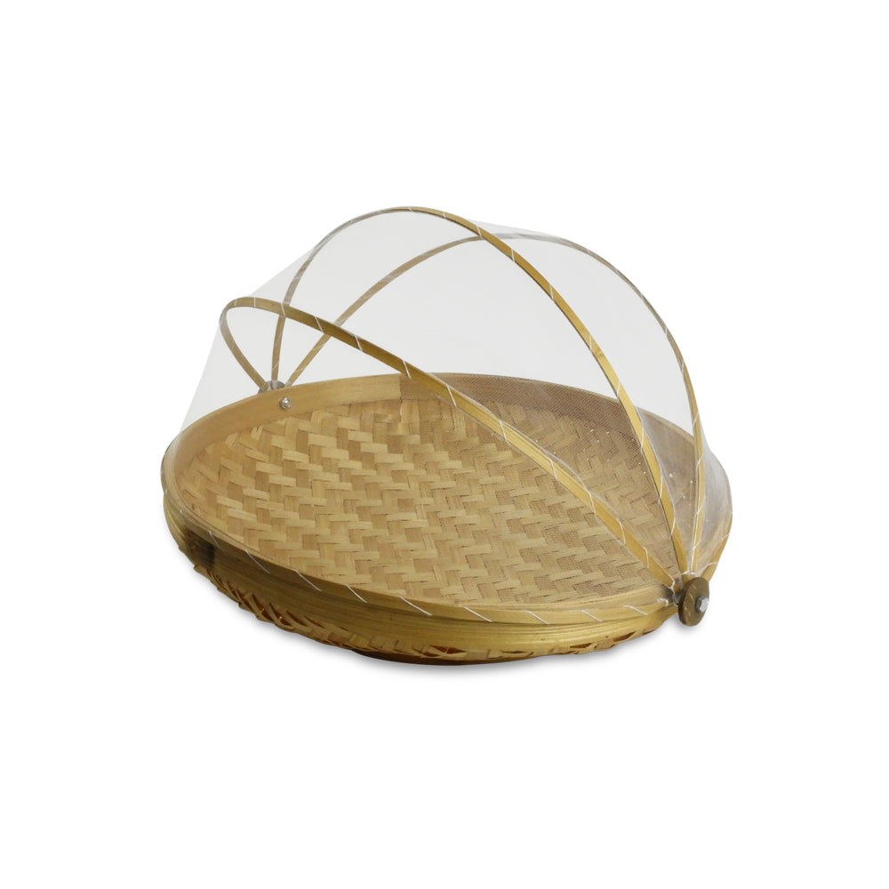 Set of 3 Bamboo Nibble Huts (Round)