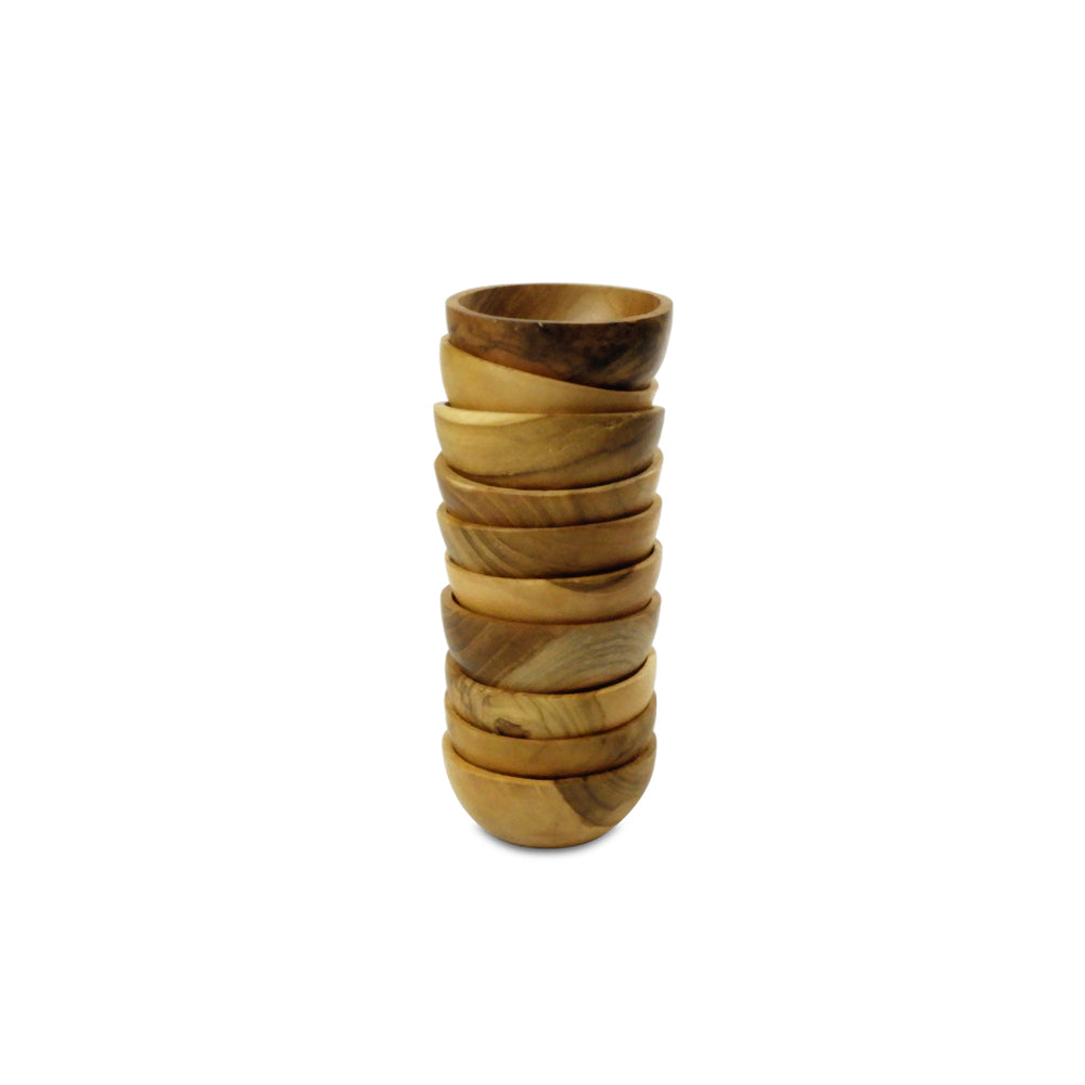 Natural Teak Pinch Bowl