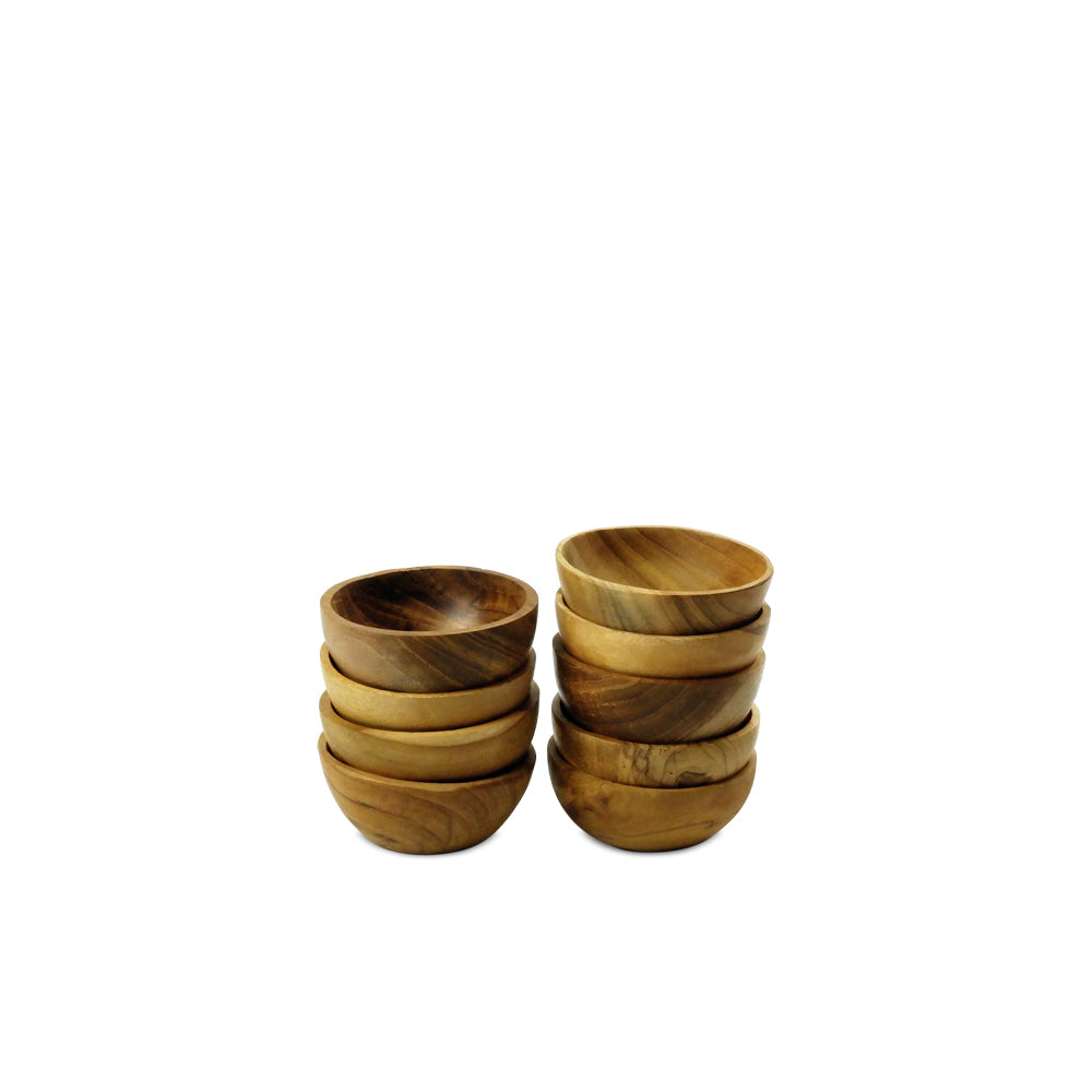 Natural Teak Pinch Bowl