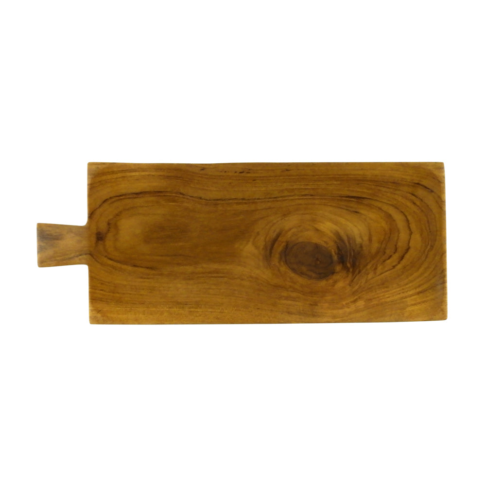 Natural Wood Serving Block With Lip