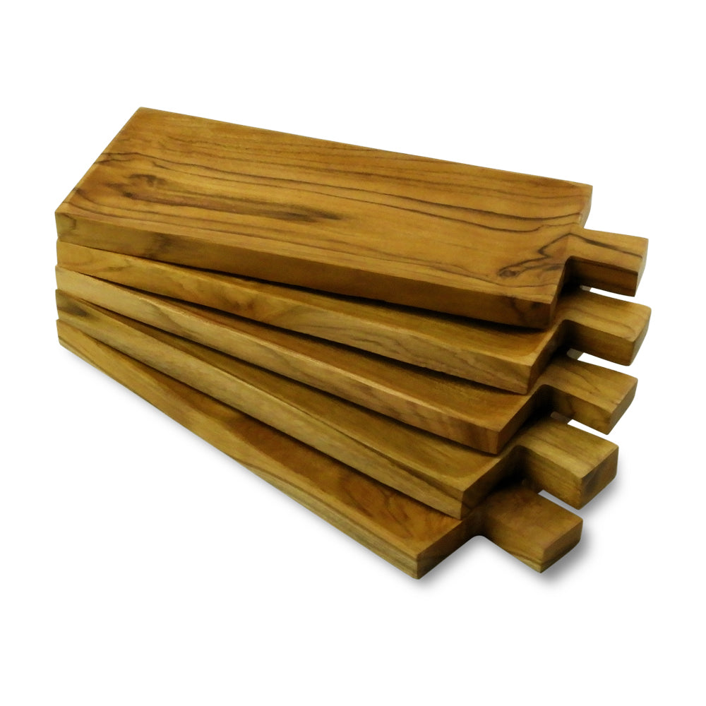Natural Wood Serving Block With Lip