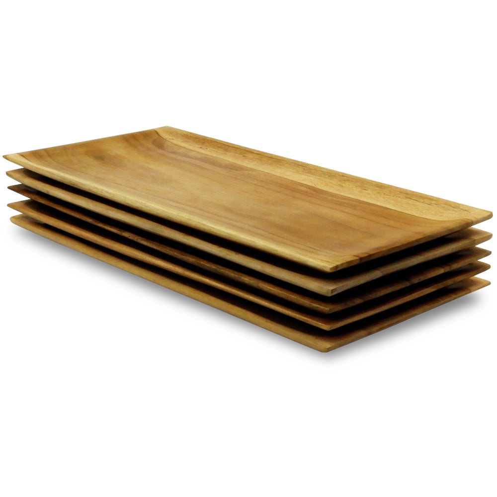 40CM Teak 'Dinner For Two' Plate