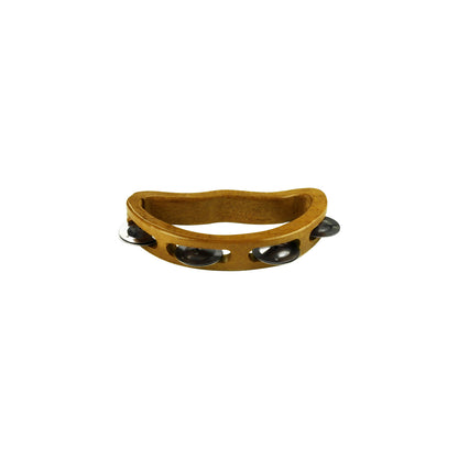 Half Moon Natural Wood Tambourine
