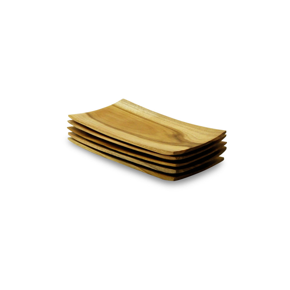22CM Teak Skinny Side Plate