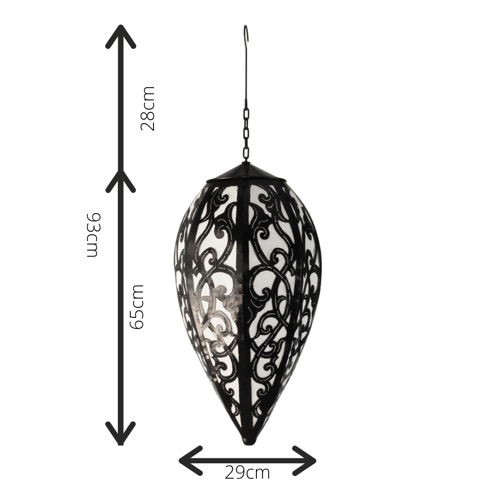 Moroccan Teardrop Hanging Lantern (Large)