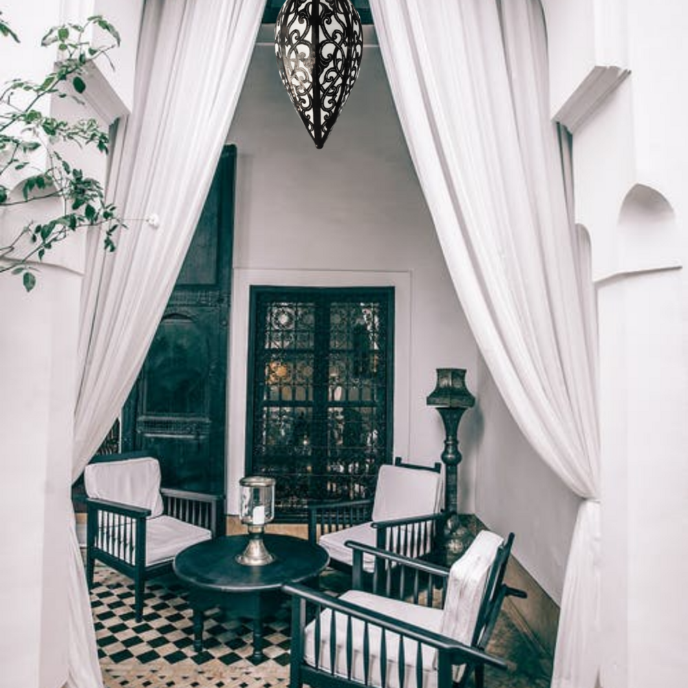 Moroccan Teardrop Hanging Lantern (Large)