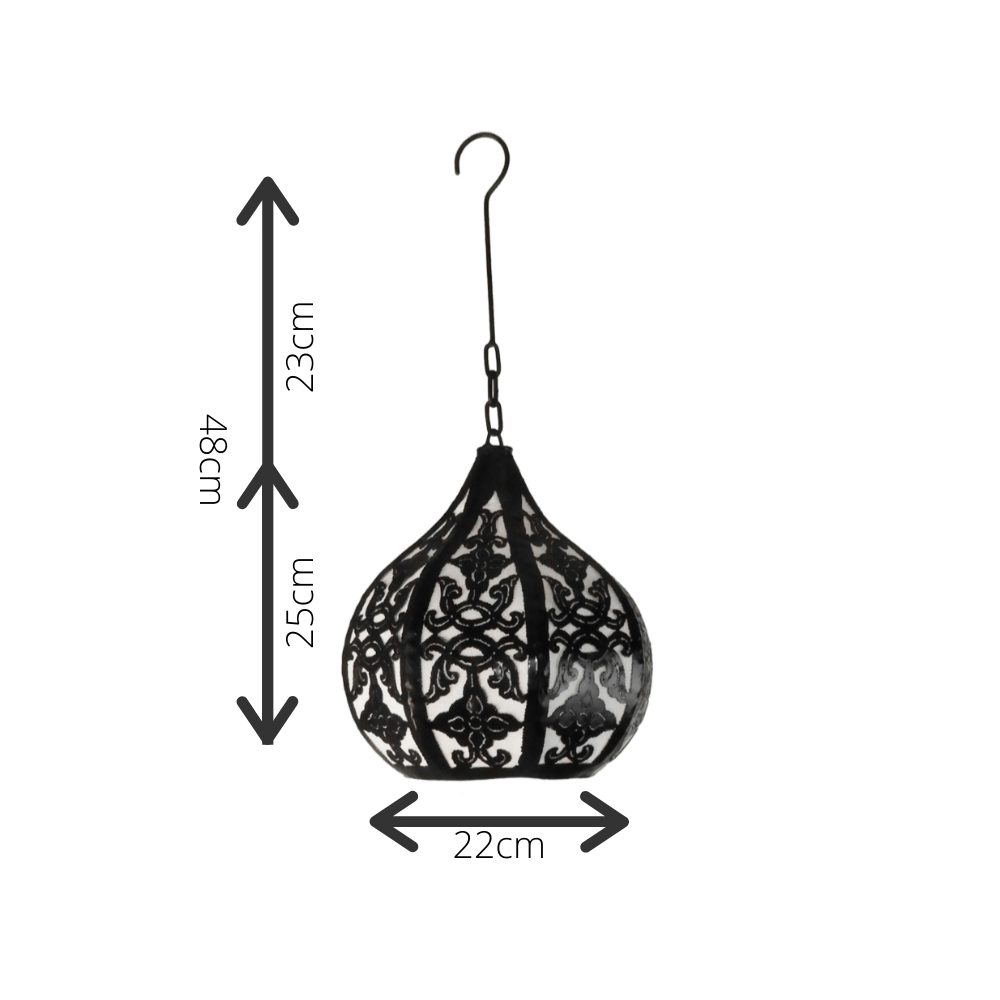 Moroccan Lotus Bud Hanging Lantern (Small)