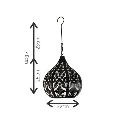 Moroccan Lotus Bud Hanging Lantern (Small)