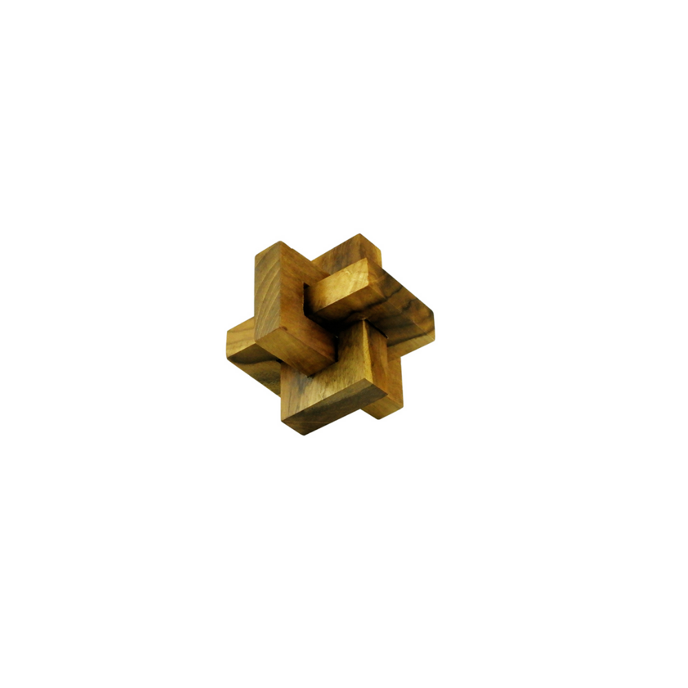 Wooden Cross & Star Puzzle Set