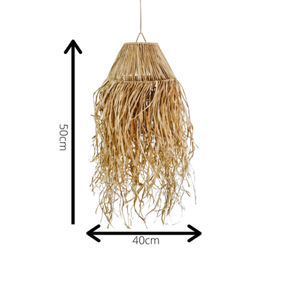 Medusa Raffia Natural Pendant Light Shade Small