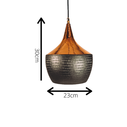 Lunara Copper & Matte Black Pendant Light Shade