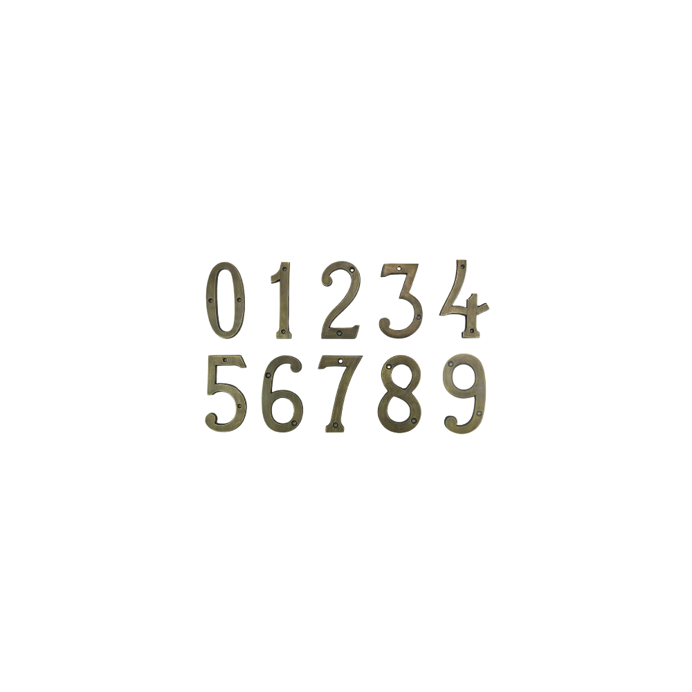 3' Brass House Number