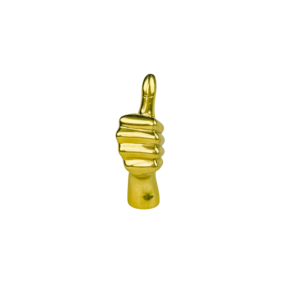 Thumbs Up Brass Hand Ornament
