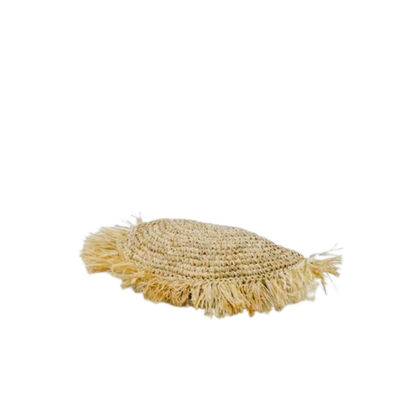 Elodie Raffia Half-Moon Clutch