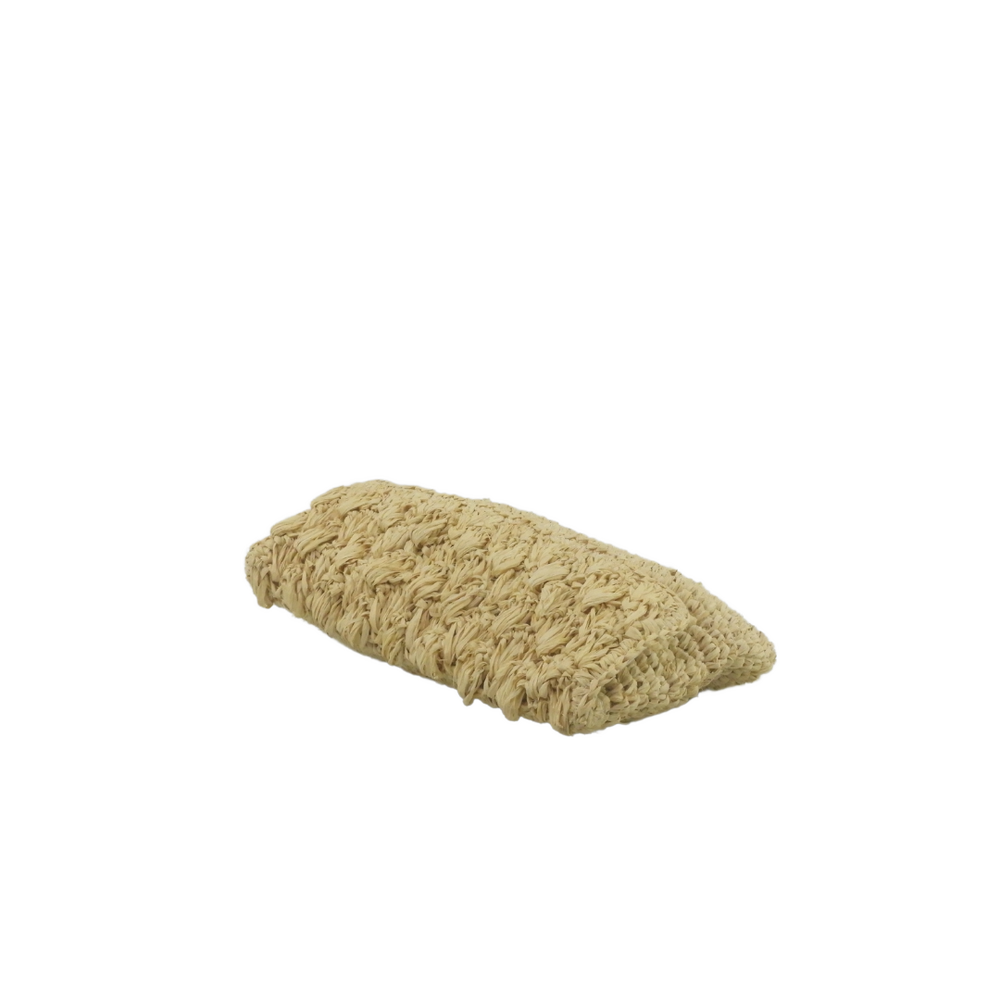 Myka Raffia Woven Floral Clutch