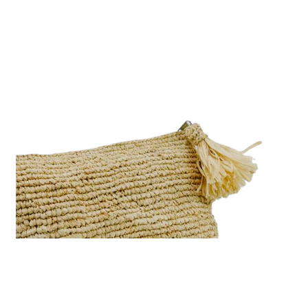 Jade Natural Raffia Clutch