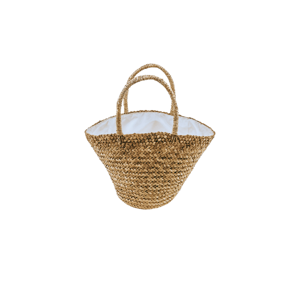 Cosmina Round Oblong Woven Seagrass Shoulder Bag Small