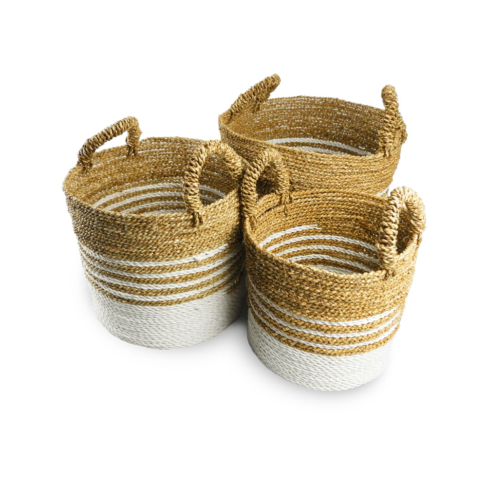 Set Of 3 Whitehaven Storage Baskets