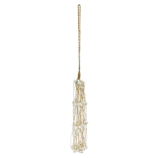 Large Moon Shell Tassel With Jute Twine Macrame