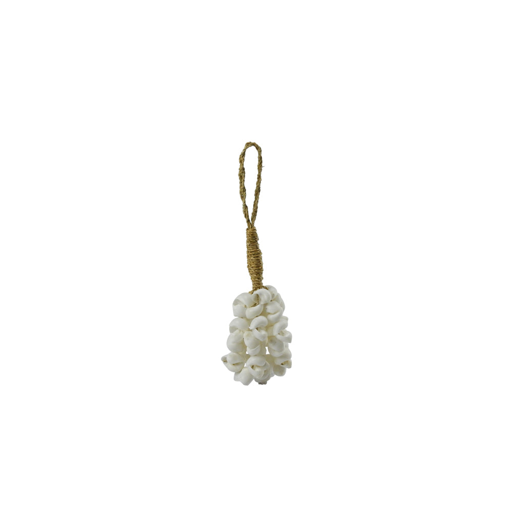 Small Cluster Moon Shell Tassel With Jute Twine Macrame