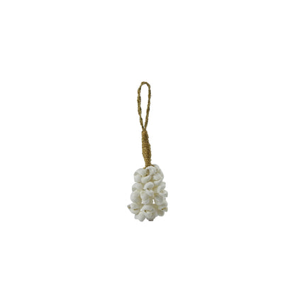 Small Cluster Moon Shell Tassel With Jute Twine Macrame