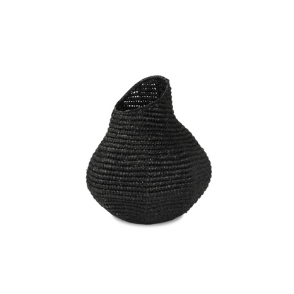 Black Mission Woven Planter Pot