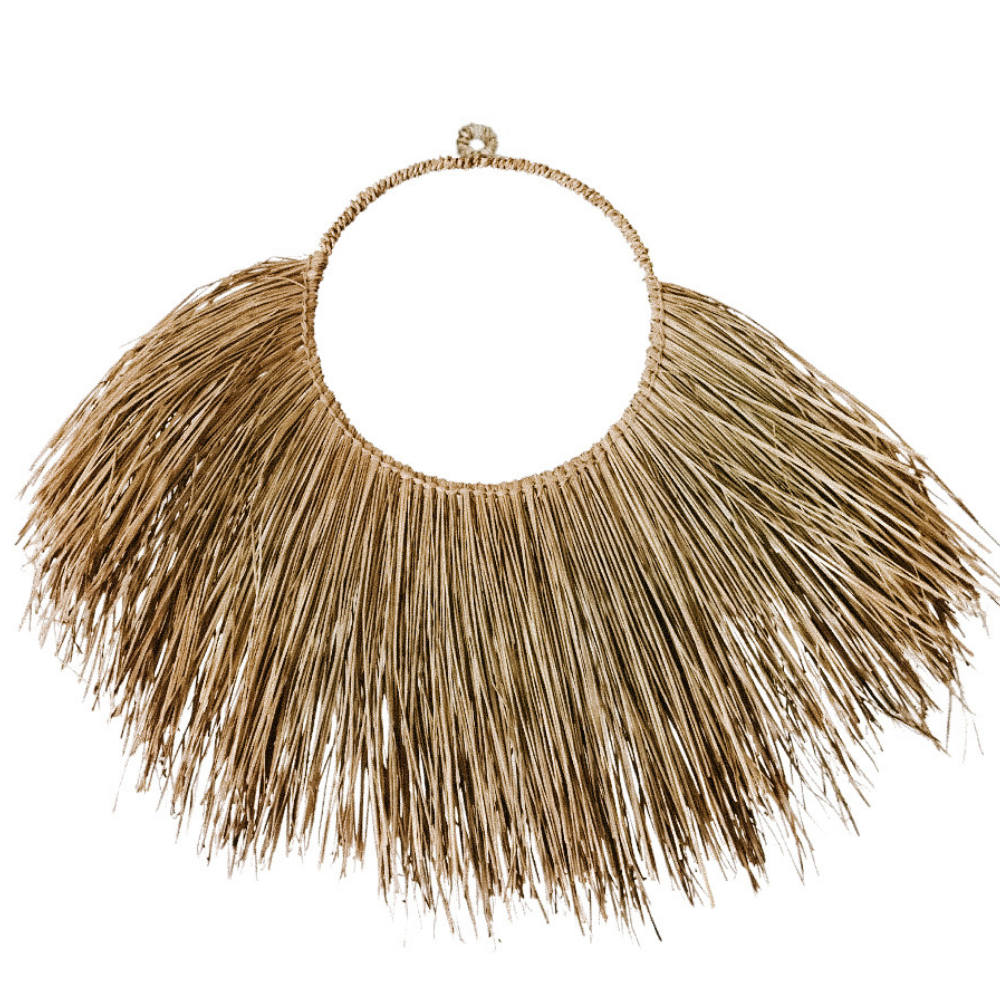 Small Half Moon Alang Alang Wall Hanging