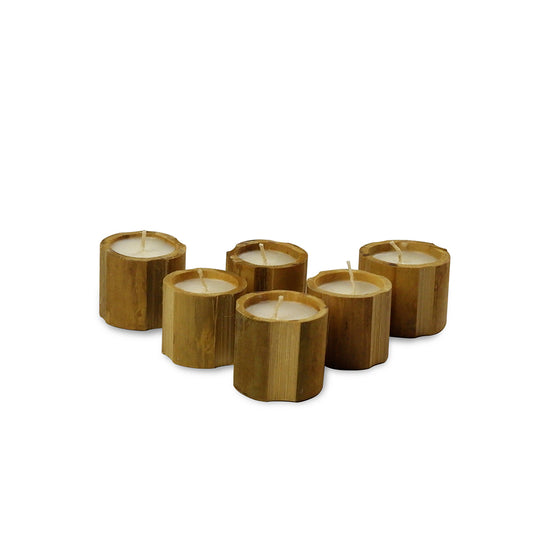 Single Bamboo Tea Light Candle