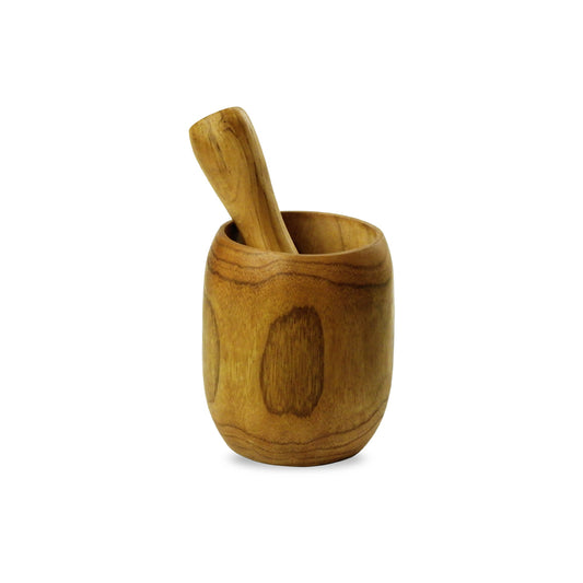 Natural Teak Mortar & Pestle 500ml