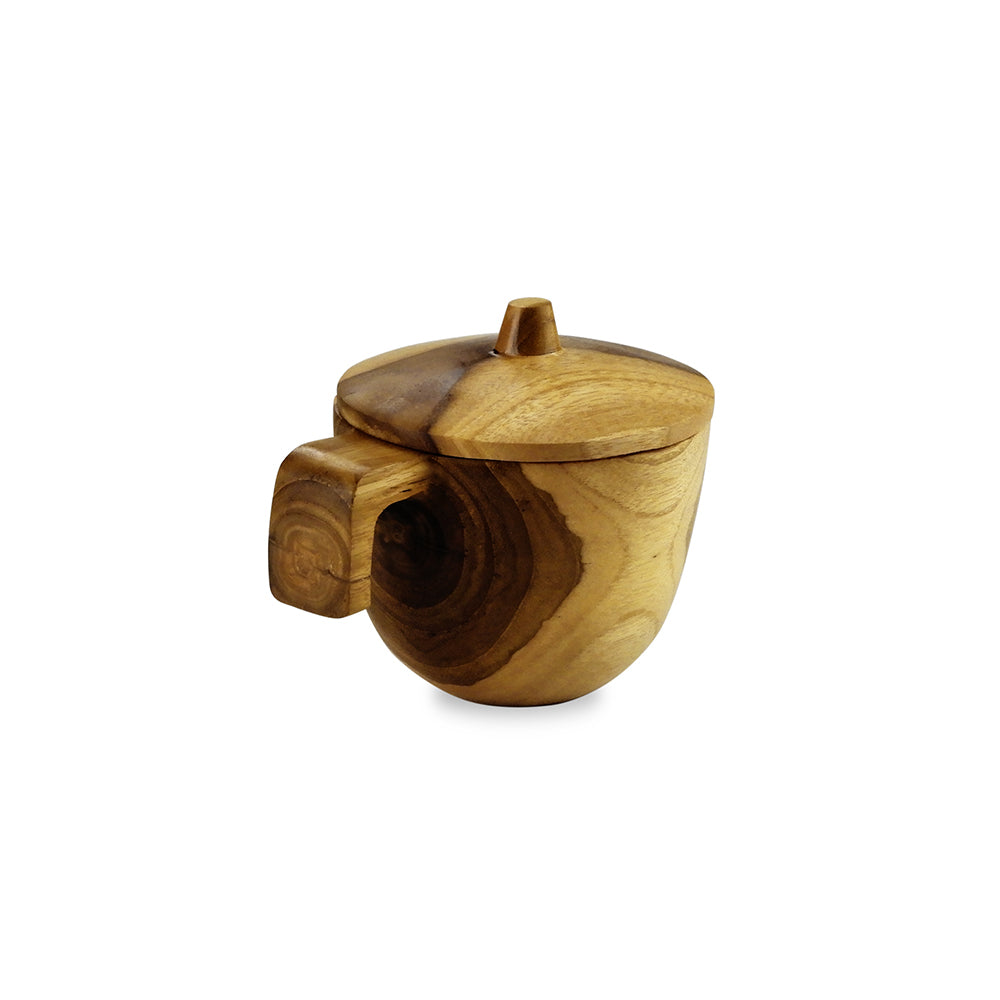 Natural Teak Tea & Coffee Mug With Lid
