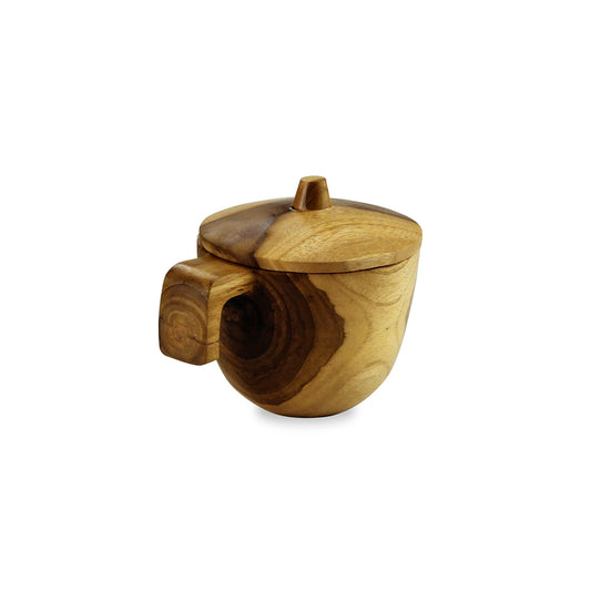 Natural Teak Tea & Coffee Mug With Lid