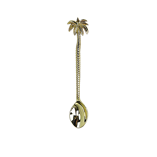 Tropical Brass Palm Tree Sundae Spoon
