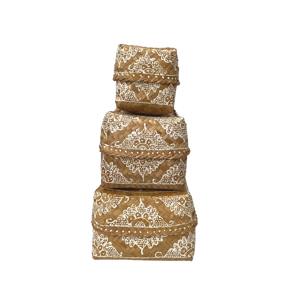 Set of 3 Mandala Nesting Boxes