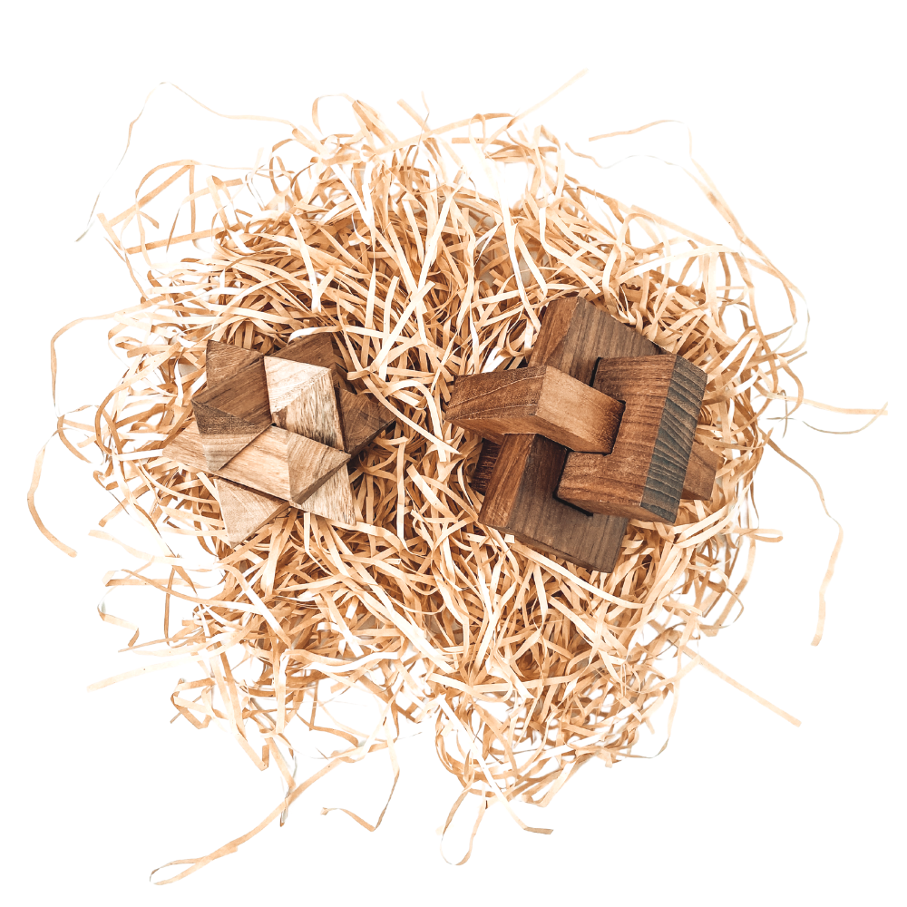 Wooden Cross & Star Puzzle Set
