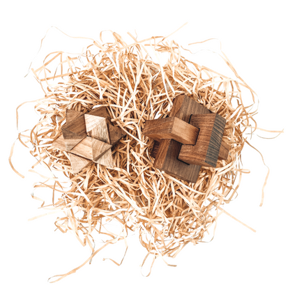 Wooden Cross & Star Puzzle Set