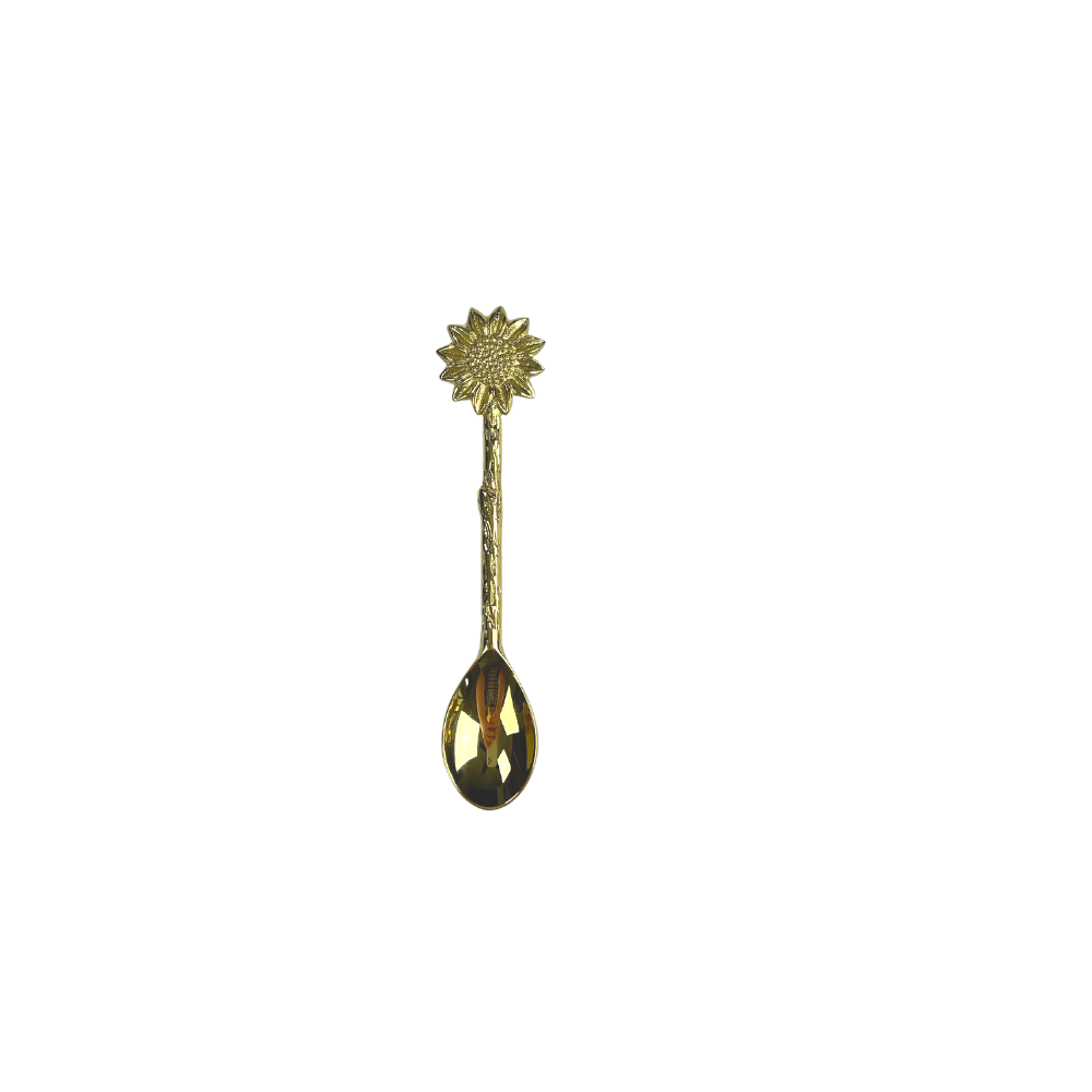 Brass Sunflower Teaspoon